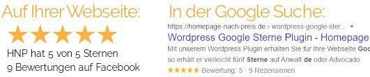 Google Sterne WordPress Plugin